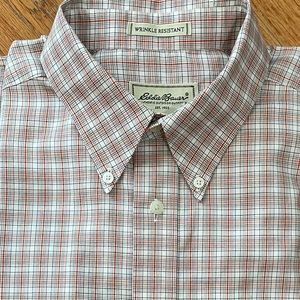Eddie Bauer Men’s L Button Down Plaid Shirt